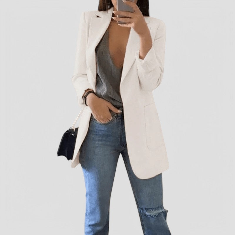Aurosa Blazer – Elegant Long Women's Blazer for a Sophisticated Look