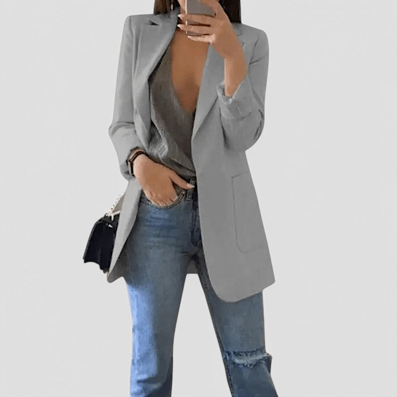 Aurosa Blazer – Elegant Long Women's Blazer for a Sophisticated Look